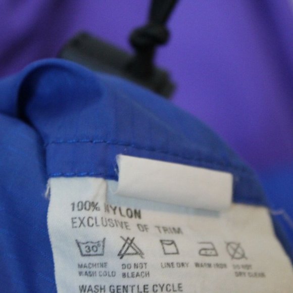 Vintage 90's Patagonia Hooded Pullover Windbreaker Jacket Purple Blue M H12795 - Picture 12 of 13